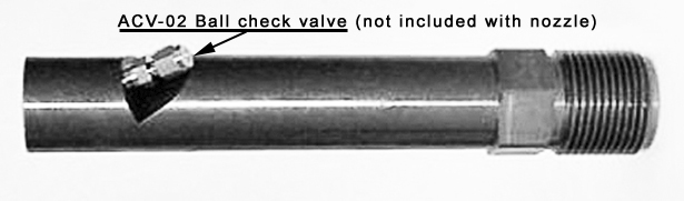 gas assist resin nozzles